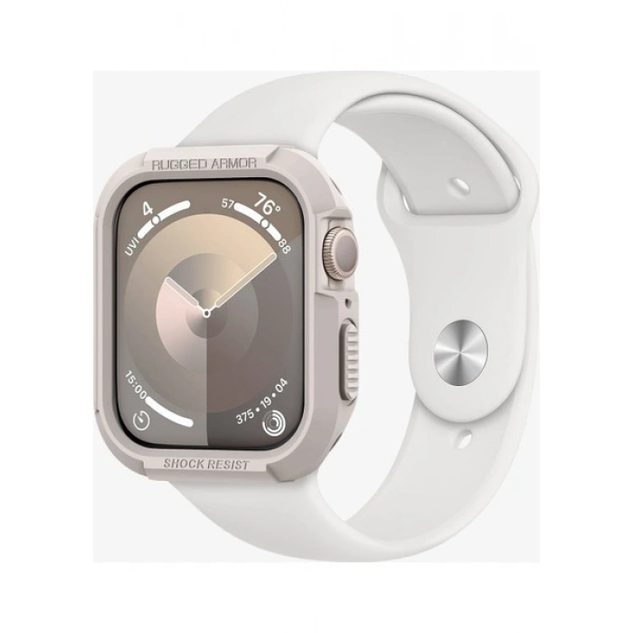 Spigen Apple Watch 45mm/44mm (Seri 9/8/SE2/7/6/SE/5/4) Kılıf Rugged Armor Dune Beige - ACS07379