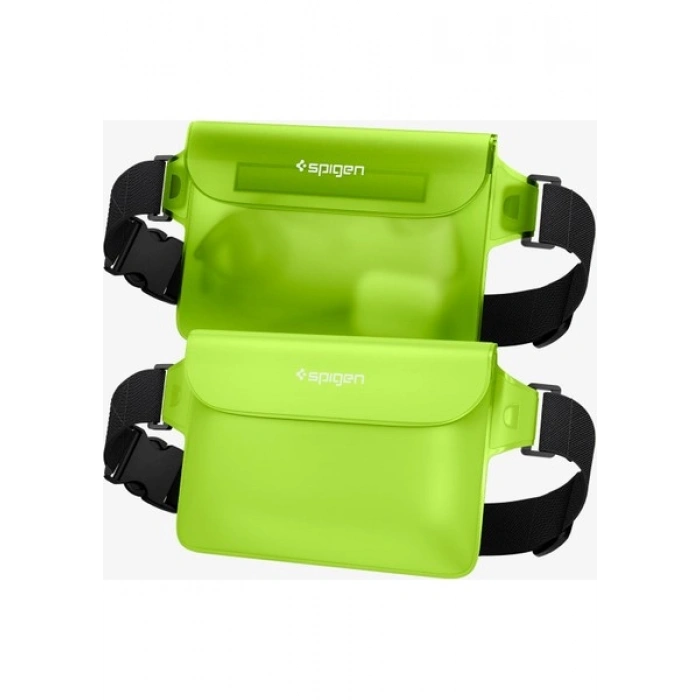 Spigen Aqua Shield WaterProof iPX8 Sertifikalı Su Geçirmez Bel Çantası (2 Adet) A620 Cactus Green - AMP06023