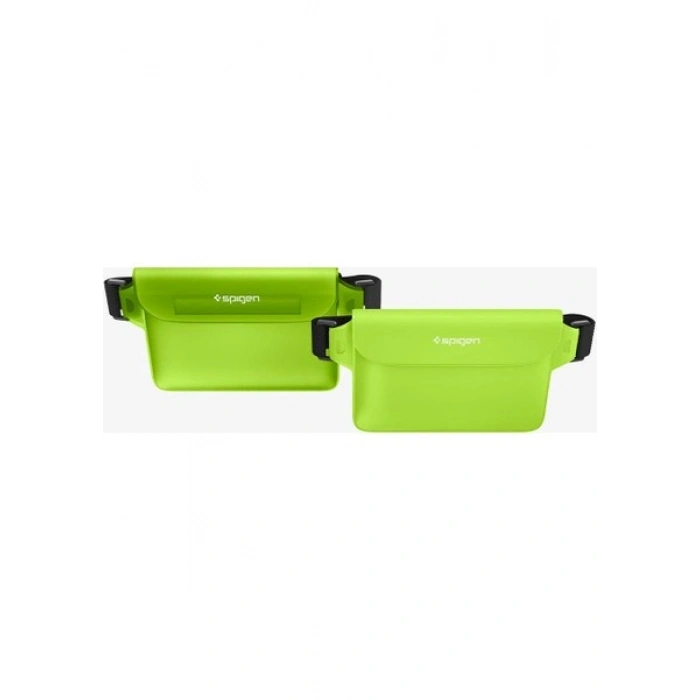 Spigen Aqua Shield WaterProof iPX8 Sertifikalı Su Geçirmez Bel Çantası (2 Adet) A620 Cactus Green - AMP06023