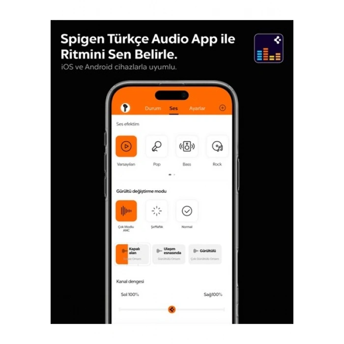 Spigen Audio Kulak Üstü P10 Bluetooth Kablosuz Kulaklık - ANC Pro Aktif Gürültü Engelleme + ENC 5 Mikrofon - 40mm Titanyum Sürücü - 60 Saat Pil - iOS & Android EQ App Şeffaf & Gaming Mod - ASD09691