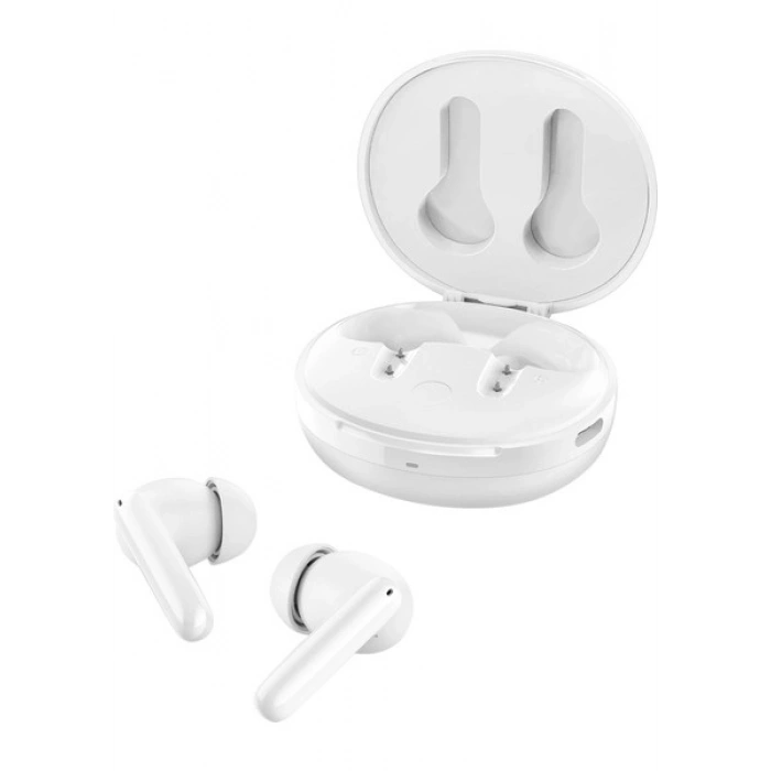 Spigen Audio TWS S10 Bluetooth Kablosuz Kulaklık - ANC Aktif Gürültü Engelleme + ENC 6 Mikrofon - 10mm Sürücü - 30 Saat Pil - iOS & Android EQ App Şeffaf & Gaming Mod iPX4 Beyaz - ASD07962