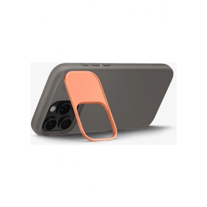 Spigen Caseology Apple iPhone 16 Pro Max ile Uyumlu Silikon MagSafe Kılıf Nano Pop Mag Standlı Hava Kanalı Teknolojisi™ Askeri Sınıf Koruma Papaya Gray Kaymaz Kapak - ACS08303