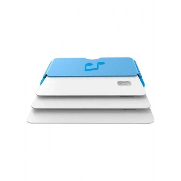 Spigen Caseology Apple iPhone için MagSafe özellikli 3 Kartlı Manyetik Cüzdan Folder Pop Wallet Sky Blue Music - AFA07498