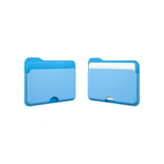 Spigen Caseology Apple iPhone için MagSafe özellikli 3 Kartlı Manyetik Cüzdan Folder Pop Wallet Sky Blue - AFA07231