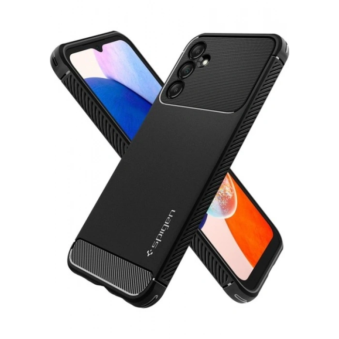 Spigen Samsung Galaxy A14 5G ile Uyumlu Kılıf Rugged Armor Matte Black - ACS05847