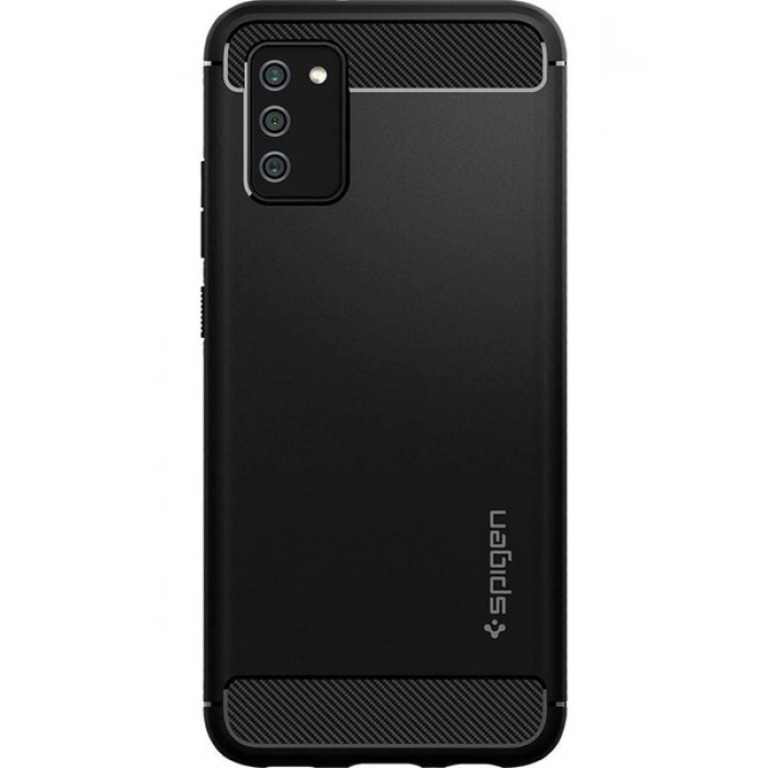 Spigen Samsung Galaxy F02s / M02s / A02s Kılıf Rugged Armor Matte Black - ACS03047