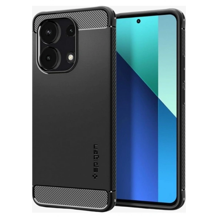 Spigen Xiaomi Redmi Note 13 Kılıf Rugged Armor Matte Black - ACS07664