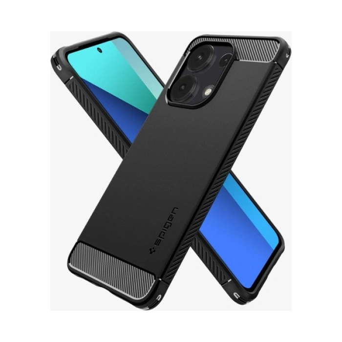 Spigen Xiaomi Redmi Note 13 Kılıf Rugged Armor Matte Black - ACS07664
