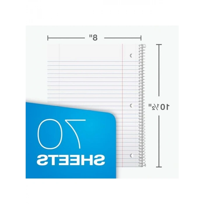 Spiral Defter 6lı Set, Geniş Çizgili
