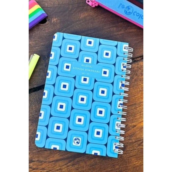 Spiralli 17x24 cm Akademik Ajanda, Retro Tasarım