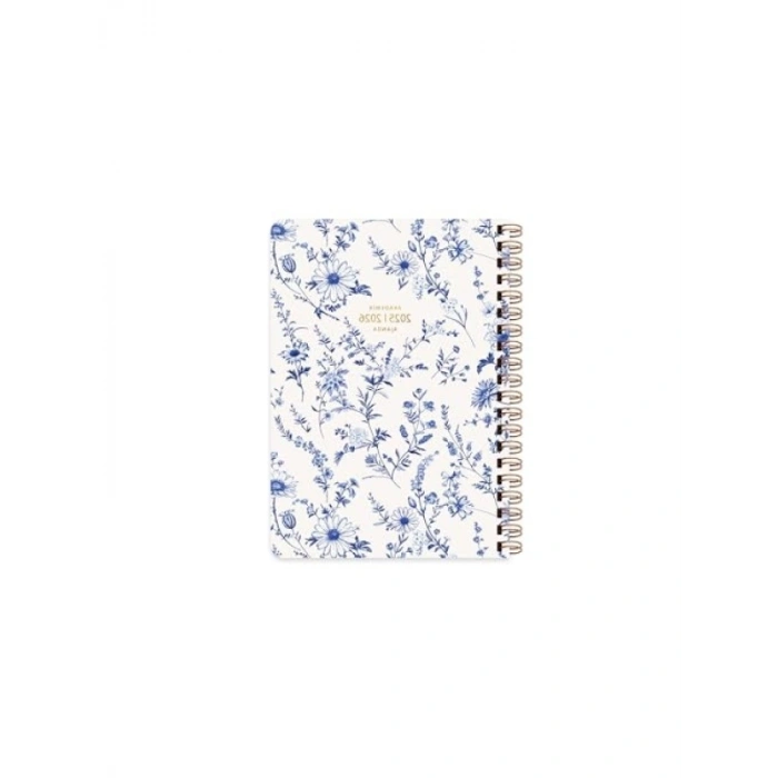 Spiralli Akademik Ajanda, Tuval Kapaklı, 17 x 24 cm