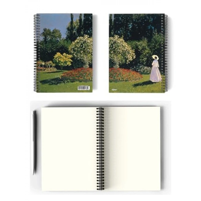 Spiralli Çizgisiz Defter, A5 Boyutunda 100 Sayfa Sanat Temalı