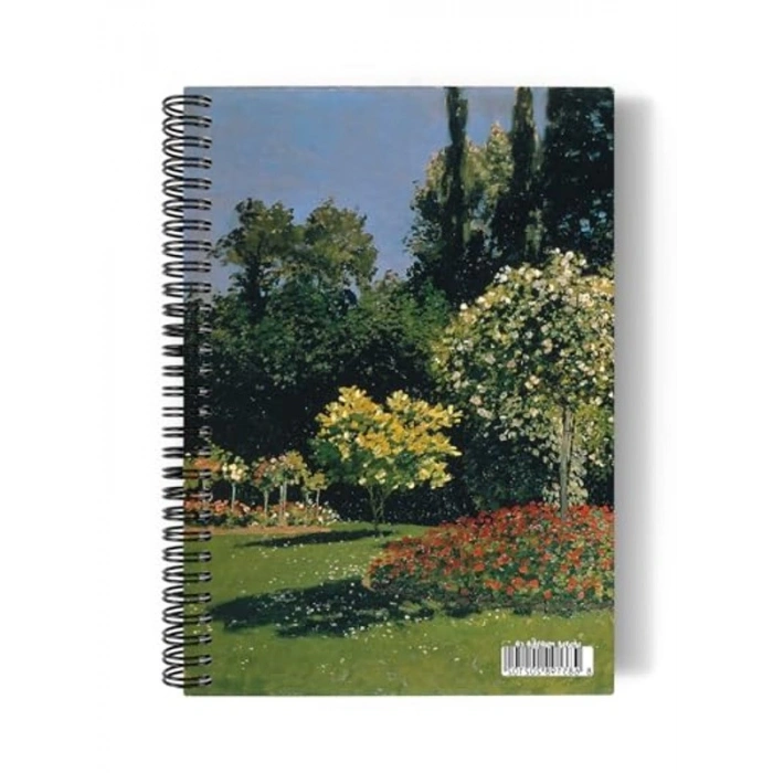 Spiralli Çizgisiz Defter, A5 Boyutunda 100 Sayfa Sanat Temalı