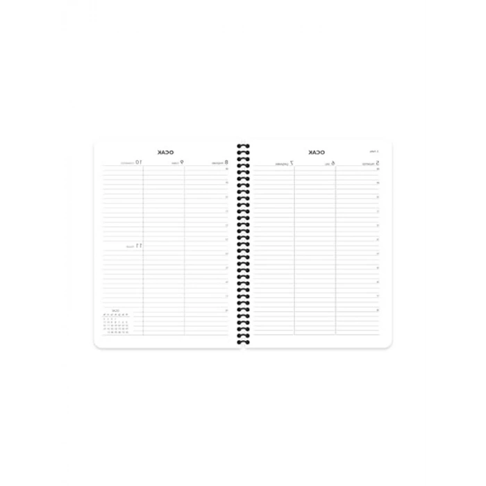 Spiralli Haftalık Ajanda, Mavi Renk, 2026 Modeli