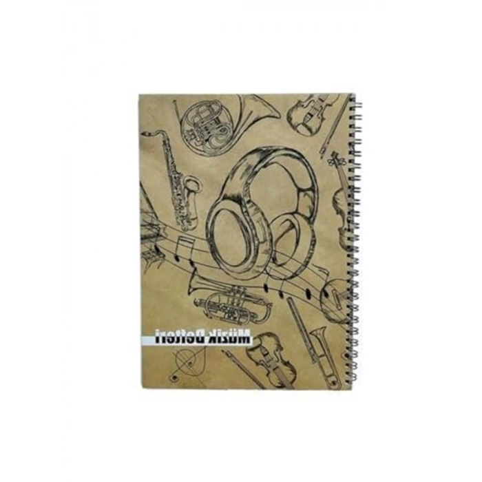 Spiralli Karton Kapak 40 Yaprak A4 Müzik Defteri Model 3 86930430239873