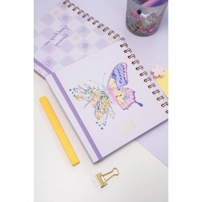 Spiralli Süresiz Planlayıcı Ajanda ve Defter - 2li Set, 15x15 cm
