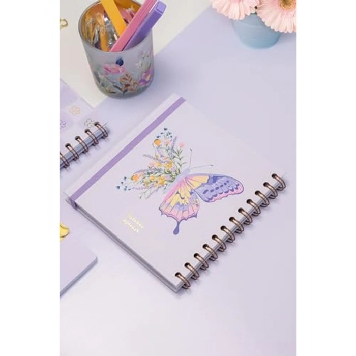 Spiralli Süresiz Planlayıcı Ajanda ve Defter - 2li Set, 15x15 cm