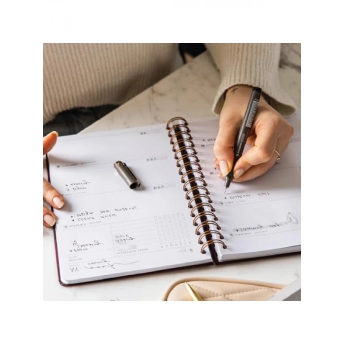 Spiralli Süresiz Planlayıcı Ajanda - Yeşil Leopar (15x21 cm)