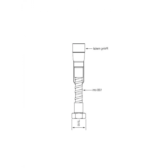 Spiralli Taharetmatik El Duşu, 120 cm Paslanmaz Çelik Spiral Hortum