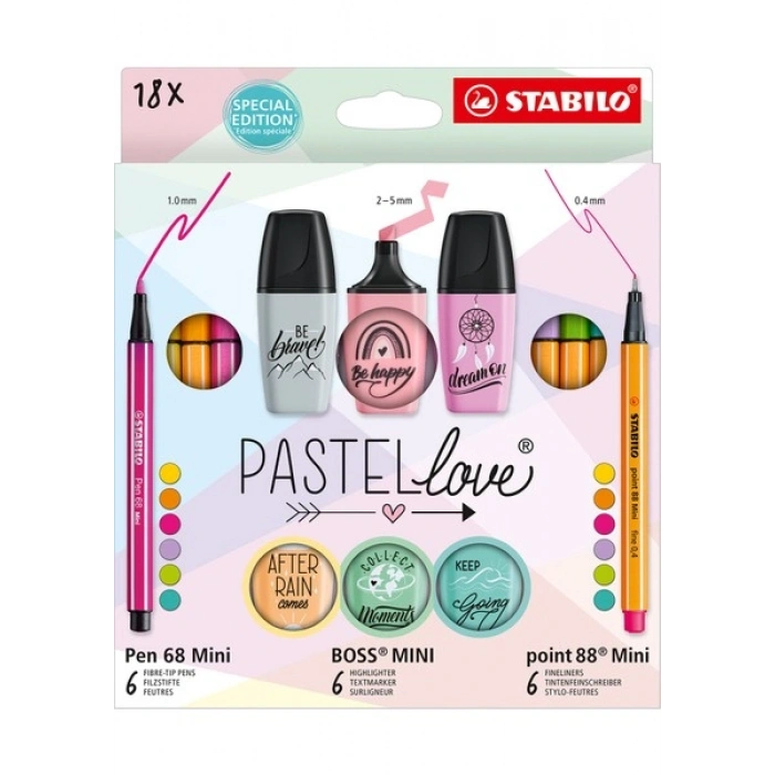 Stabilo Pastellove Mini Set 18 Li 775 8