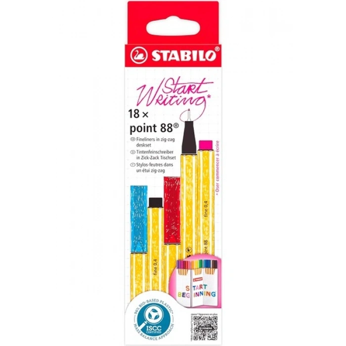 Stabilo Stabılo Point 88 Zig-Zag 18li Paket