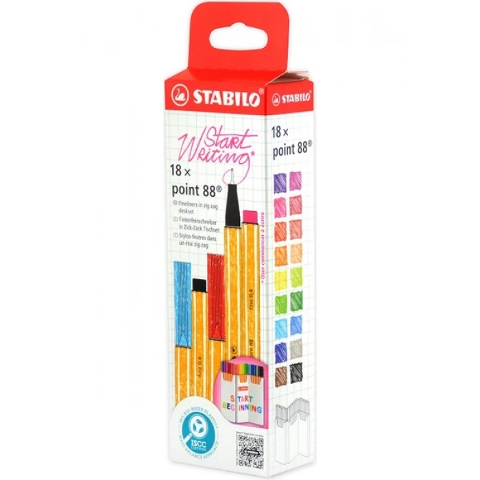 Stabilo Stabılo Point 88 Zig-Zag 18li Paket
