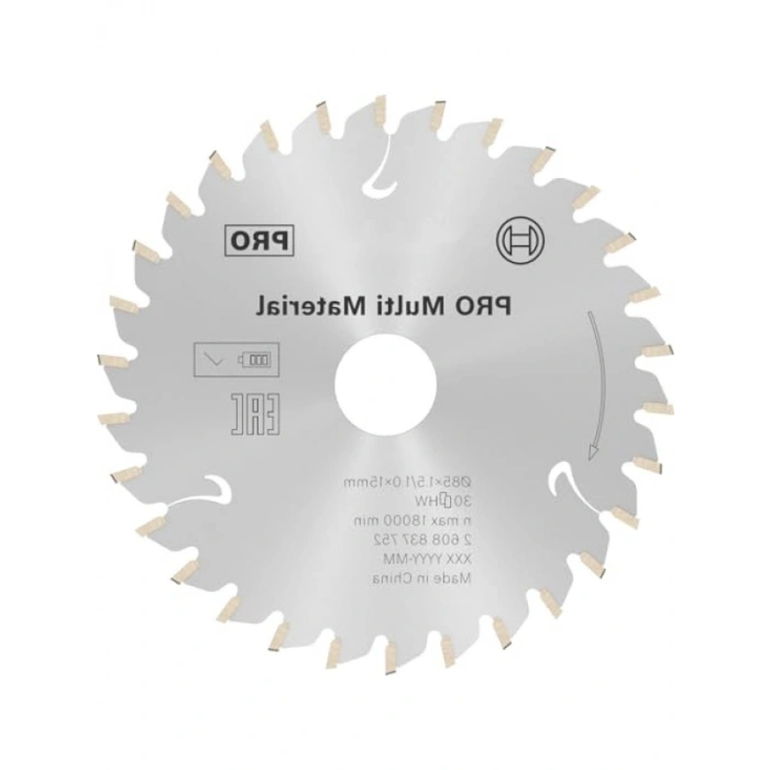 Standart Dairesel Testere Bıçağı - 85 x 15 x 1,5 mm, 30 Dişli