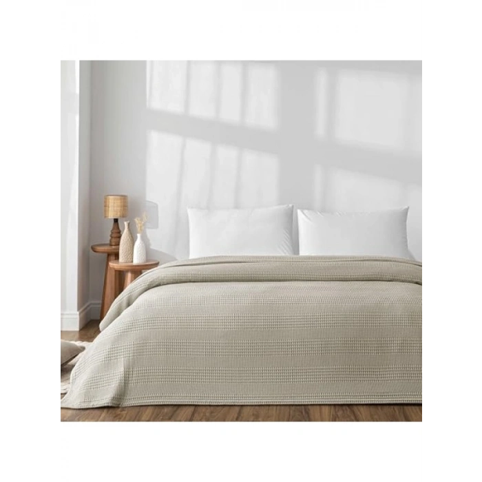 Standart Pamuk Pike - Vizon Renk, Çift Kişilik