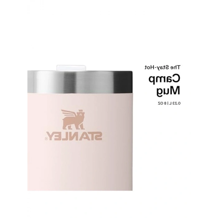 Stanley Classic Legendary Camp Mug Paslanmaz Çelik Termos Bardak, Pembe Kuvars (Rose Quartz), 0.23 Litre
