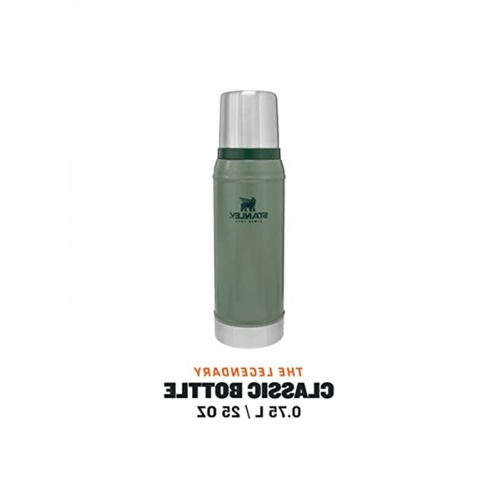Stanley Classic Legendary Vakumlu Çelik Termos, Yeşil (Hammertone Green), 0.75 L