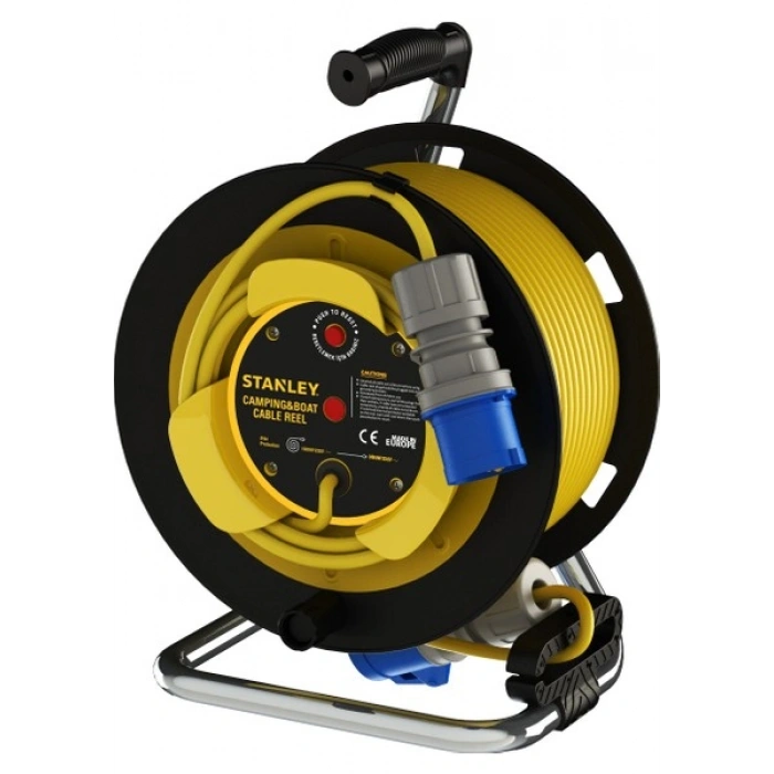 Stanley Kamp ve Karavan Tipi Termikli Makaralı Kablo 3x1,5mm 25+2m C Norm Soketli SXECFS9QBXE