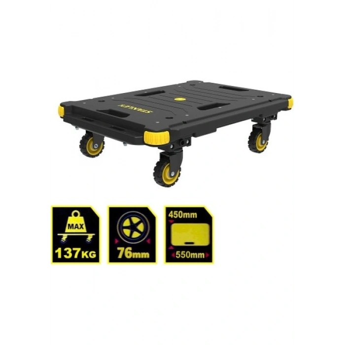 Stanley PC531 137KG 55X45CM Dört Tekerli Yük ve Paket Taşıma Arabası