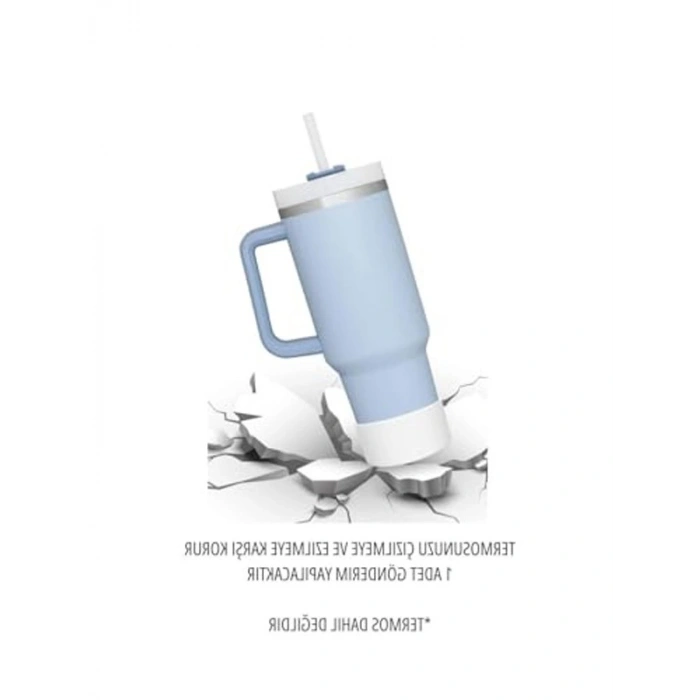 Stanley Quencher 1.18 Lt Uyumlu Silikon Koruyucu Altlık Taban 7.5 Cm - Simli Silver Gümüş