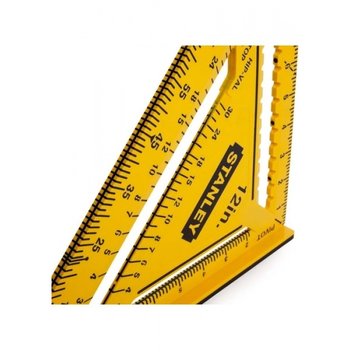 Stanley STHT46011 Çift Renkli Abs Plastik Inç Ölçülü Gönye 12 (300 Mm)