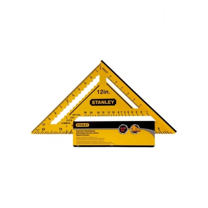 Stanley STHT46011 Çift Renkli Abs Plastik Inç Ölçülü Gönye 12 (300 Mm)