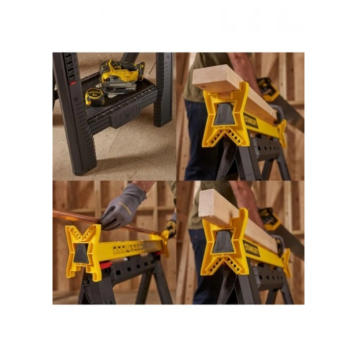 Stanley STST1-70559 Yükseklik ve Genişlik Ayarlı Katlanır Çalışma Tezgahı 450 kg