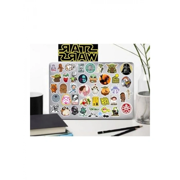 Star Wars Temalı Sticker Seti, Defter ve Laptop için Uygun