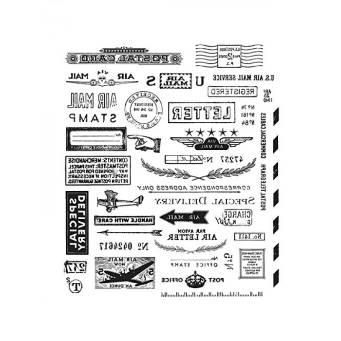 Statik Yazışma İçin Mounted Damga Seti