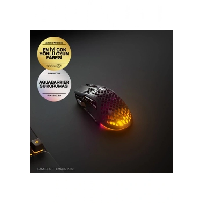 Steelseries Aerox 5 Kablosuz Gaming Mouse 18000 DPI Oyun İçin Tasarlanmış