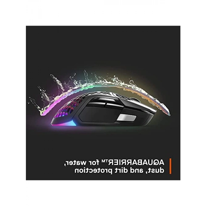 SteelSeries Aerox 5 Wireless Gaming Mouse - 74 Gram, 9 Tuşlu - Bluetooth/2,4 GHz – IP54 Suya ve Toza Dayanıklı - PC/MAC - Siyah
