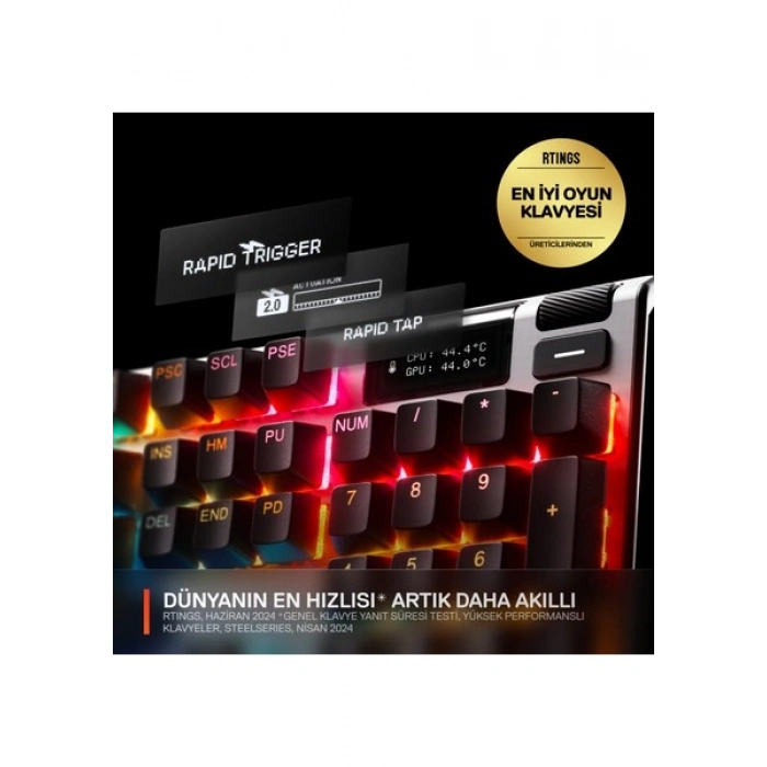 Steelseries Apex Pro Gen 3 Omnipoint 3.0 Hipermanyetik Switch Rgb Mekanik Oyuncu Klavyesi (Uk