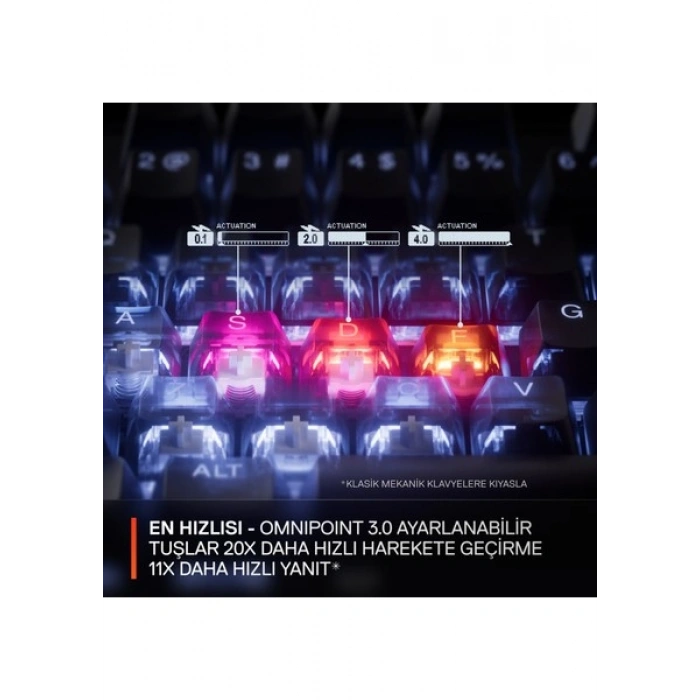 Steelseries Apex Pro Gen 3 Omnipoint 3.0 Hipermanyetik Switch Rgb Mekanik Oyuncu Klavyesi (Uk