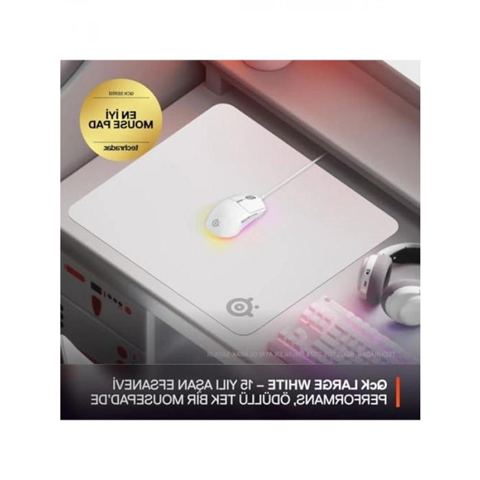 SteelSeries QcK Large Gaming Oyuncu Mouse Pad - Beyaz