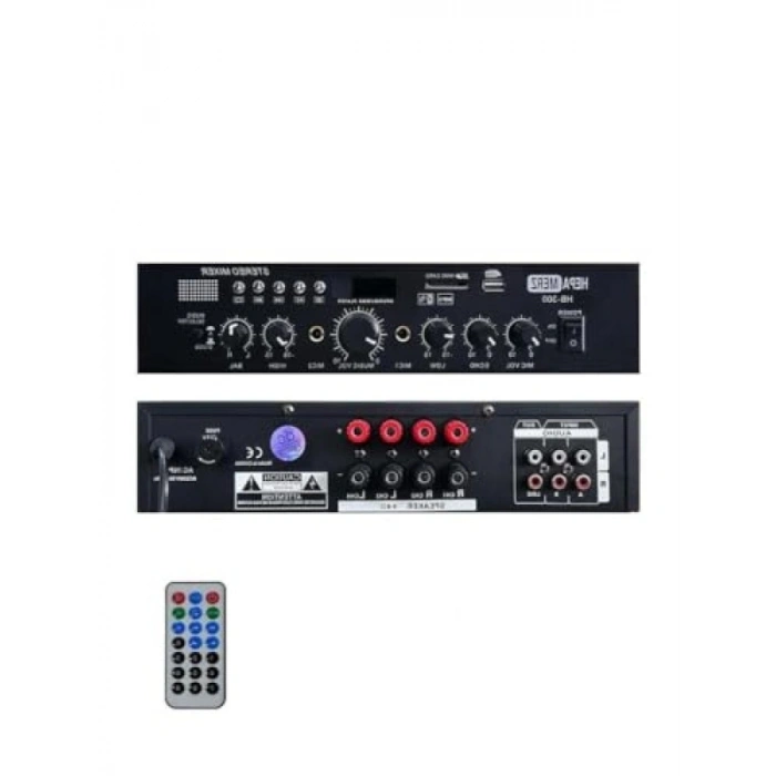 Stereo Mixer Amfi - 2 Çıkışlı, 2x150W