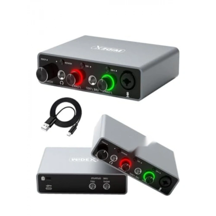 Stüdyo Ekipmanları Seti - Ses Kartı, Mikrofon, Kulaklık