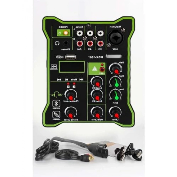 Stüdyo Kayıt İçin Ses Kartlı Mixer - 48V Phantom Power