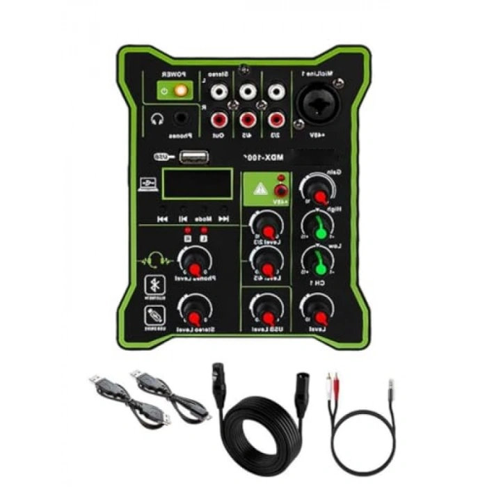 Stüdyo Kayıt İçin Ses Kartlı Mixer - 48V Phantom Power