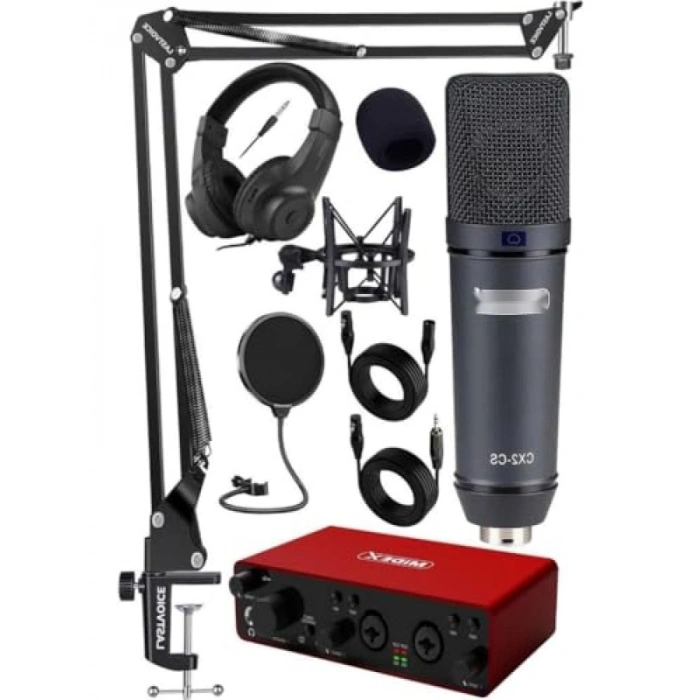 Stüdyo Kayıt Seti: Mikrofon ve Ses Kartı ile Ekstra Ekipman