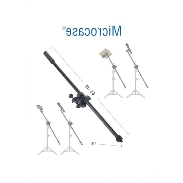 Stüdyo Mikrofon Standları içi Metal Boom Kolu BoomArm 65 cm 3/8 Vida - AL4729