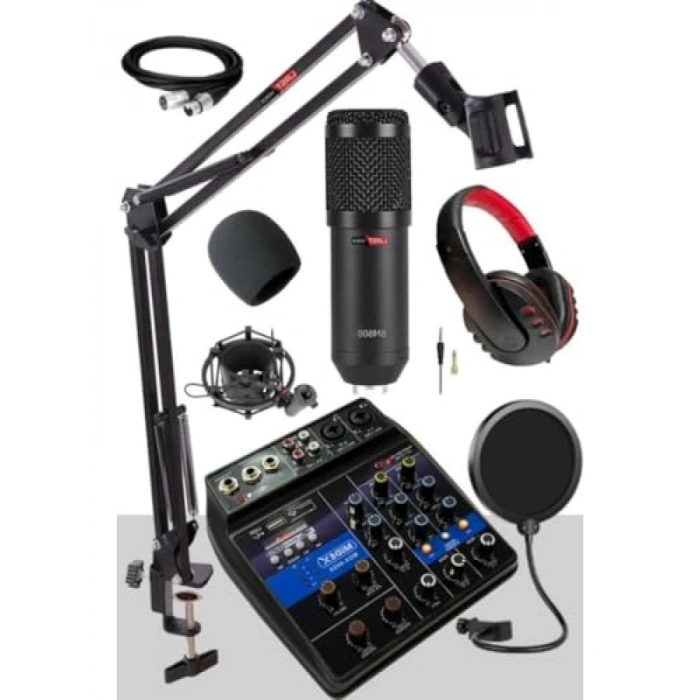 Stüdyo Youtuber Podcast Kayıt Ekipman Seti - Yüksek Ses Kalitesi